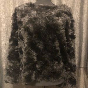 Black Fluffy Soft Sweater